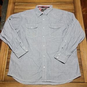 Red Head LS Blue Denim Pearl Snap Western Shirt - Size XL